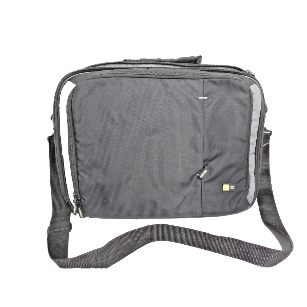 Case Logic Laptop Messenger Bag Briefcase Shoulder Strap Black Gray 16"x13"